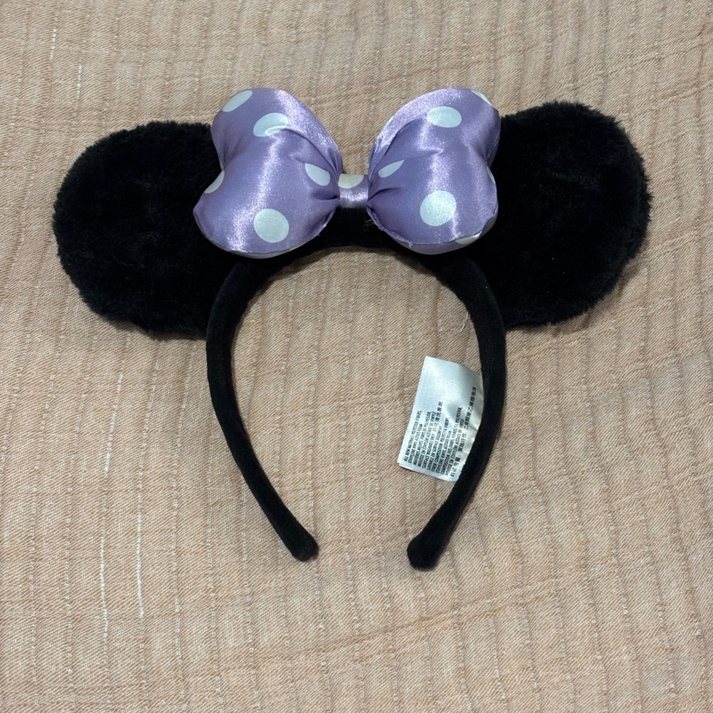 Disney Minnie Mouse Headband Ears with Lavender Bow